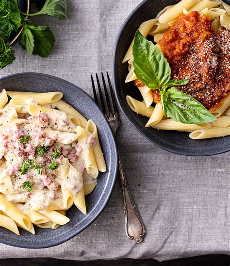 Příprava krémových těstovin